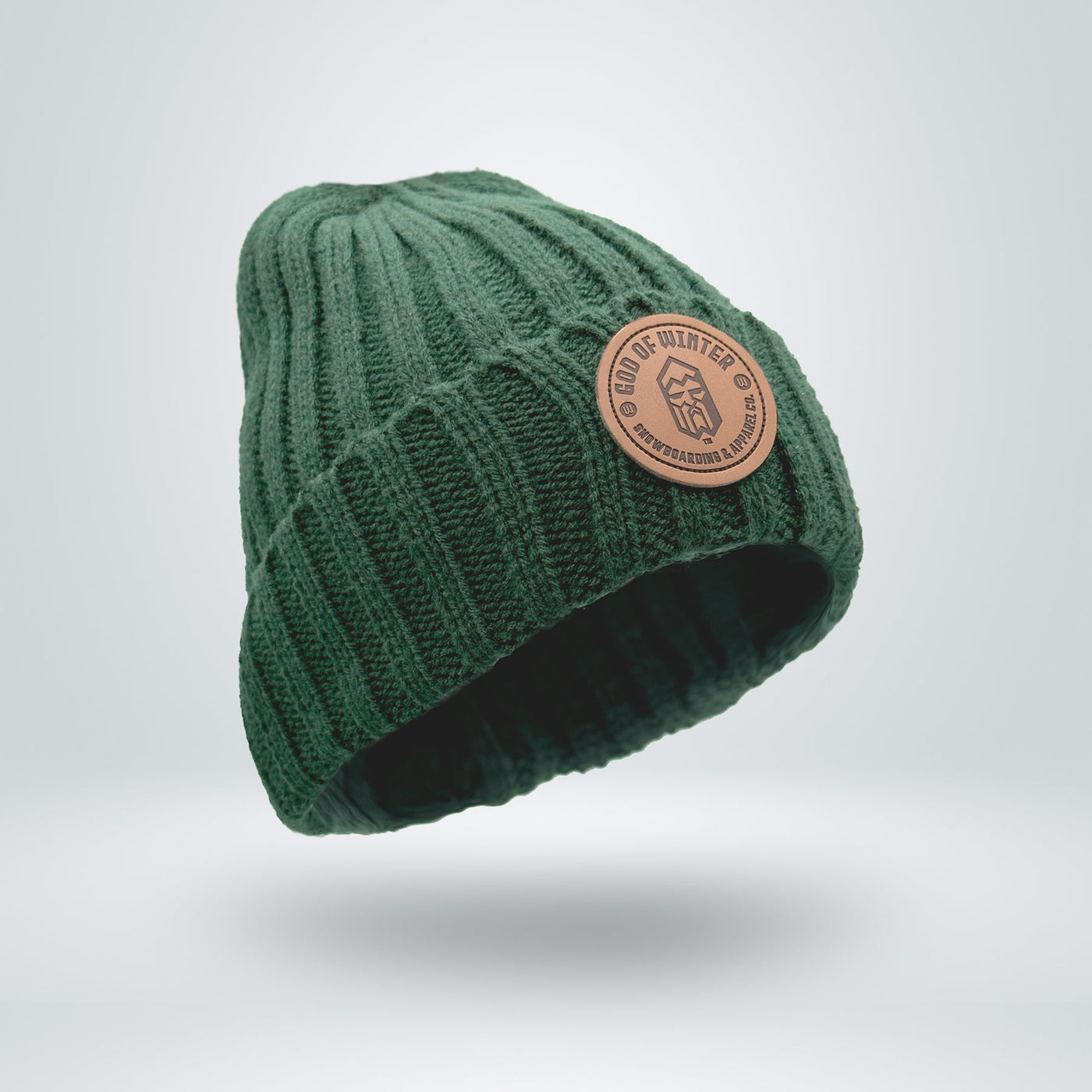 Leather Patch Beanie – God of Winter