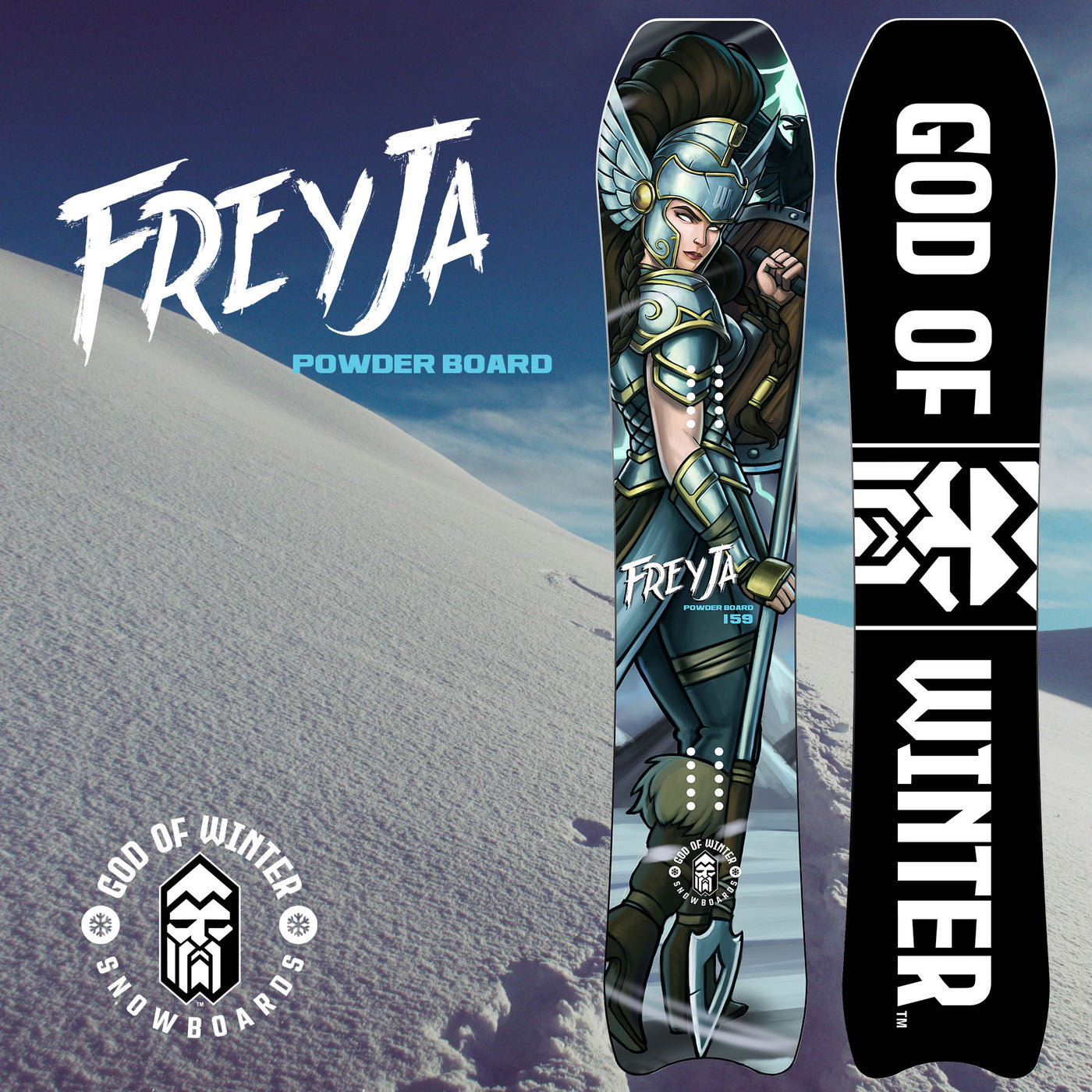 God of Winter™ Freyja Directional Powder Board - Pre-order – God